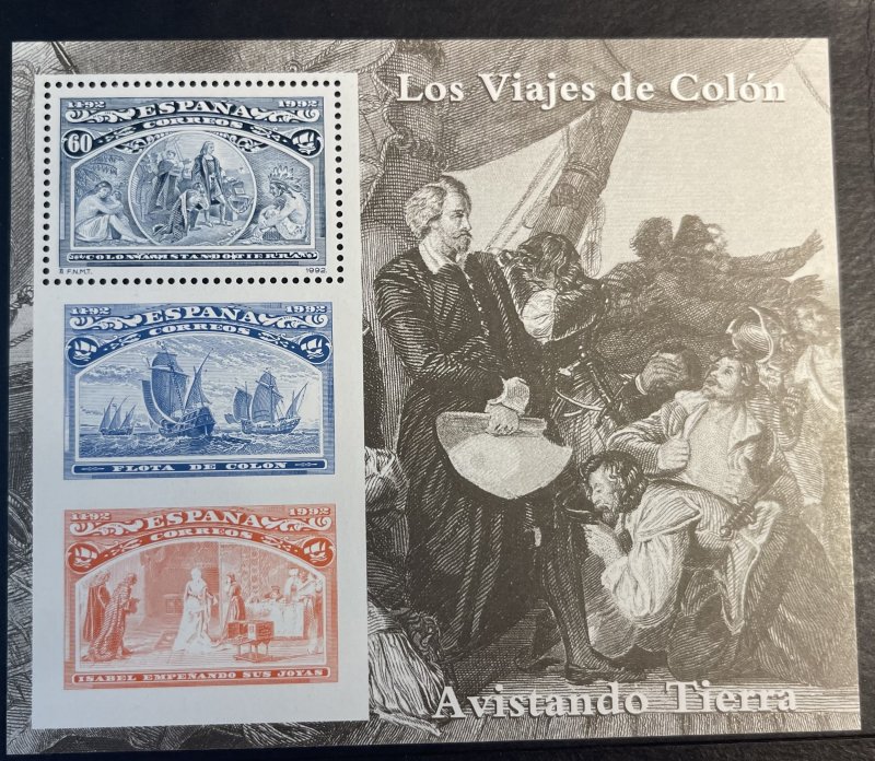 SPAIN # 2677-2682-MINT/NEVER HINGED--COMPLETE SET OF SOUVENIR SHEETS----1992