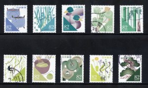 Japan 4022 a-j Used, Colors in Daily Life Set  from 2016.