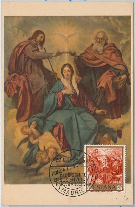 48308   MAXIMUM CARD  - ART : VELAZQUEZ - SPAIN 1959