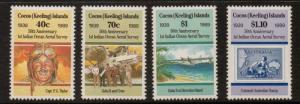 COCOS (KEELING) ISLANDS SG207/10 1989 50th ANNIV OF FIRST AERIAL SURVEY MNH