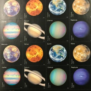 5069-5076    Views of our Planets   MNH Forever sheet of 16   FV $8.80   2016