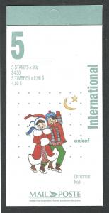 Canada MNH Booklet bk198a glued flap  sc # 1629a