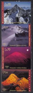 United Nations Geneva 2002 MNH Sc #395a International Year of Mountains Strip...