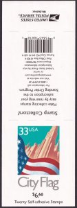 Scott #3278Fg 33¢ Flag over City Booklet of 20 Stamps - MNH P#V1111