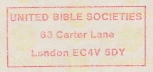 Meter cut GB / UK 1985 United Bible Societies