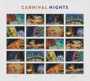 US #5855a-5864a 5864c Carnival Nights Imperf NDC Sheet of 20 MNH 2024