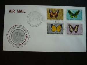 Postal History - Papua New Guinea - Scott# 213,215-217 - First Day Cover