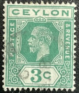 Ceylon #227 Used Single King Edward VII L23