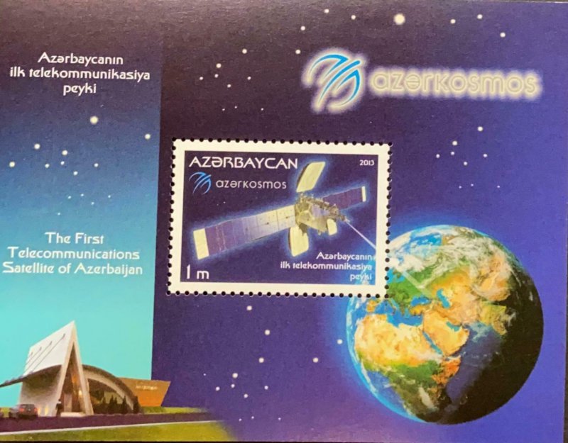 L) 2013 AZERBAIJAN, THE FIRST TELECOMMUNICATIONS SATELITE OF AZERBAIJAN, SPACE, 