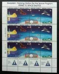 Marshall Islands Space Program 1988 Rocket Satellite Ship Earth (sheetlet) MNH