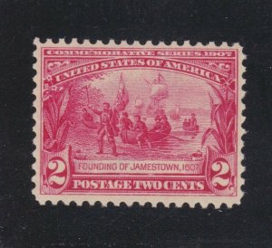 US 329 2c Jamestown Mint VF OG NH SCV $75