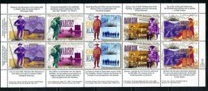 Canada Sc# 1606i YUKON GOLD RUSH Booklet pane of 10 x 45c  1996 MNH