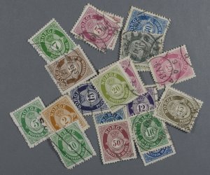 Norway #74-95 Fine/VF Used Redrawn Some w/ HRMs