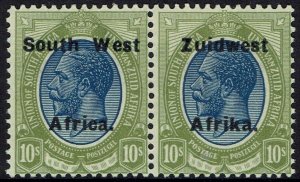 SOUTH WEST AFRICA 1923 KGV 10/- PAIR SETTING VI