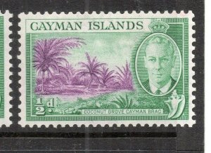 Cayman Islands 1950s GVI Early Issue Fine Mint Hinged 1/2d. NW-13980
