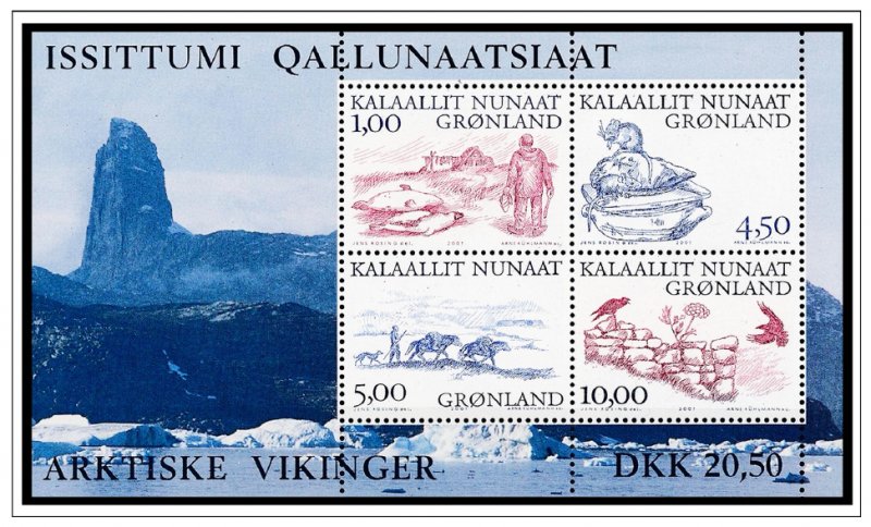 COLOR PRINTED GREENLAND 1905-2010 STAMP ALBUM PAGES (100 illustrated pages)