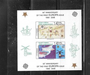 TURKISH CYPRUS SC#607a EUROPA 50TH MNH XF SOUVENIR SHEET EXCELLENT STAMPS