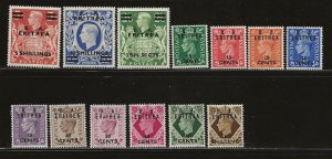 GREAT BRITAIN - OFFICES IN ERITREA  SC# 14-26   FVF/MNH 1950