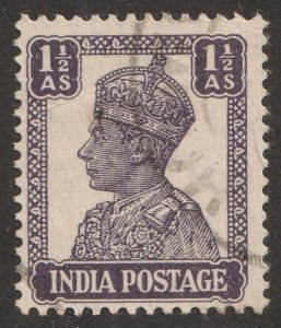 India stamp, Scott# 170A, used, hinged, single stamp, #170A