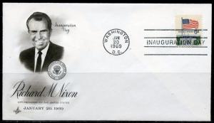 UNITED STATES 1969 INAUGURAL COVER OF RICHARD M. NIXON 