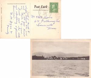 United States U.S. R.P.O.'s Alton Bay & Merry 1932 C-13-b  PPC (Ossipee Range...