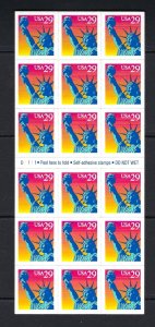 U.S. #2599a MINT, NH 29 CENT S.O.L. BOOKLET PANE - PRICED AT FACE VALUE !