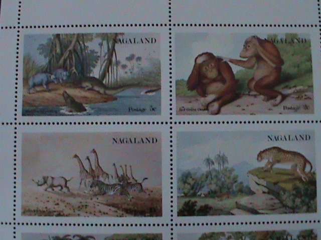 ​NAGALAND- PROTECTING ANIMALS MNH SHEET-VF EST.VALUE $12-50% OFF PROMOTING