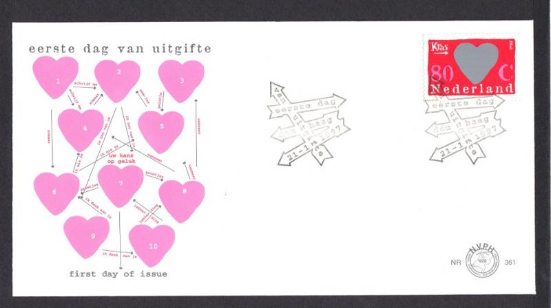 Netherlands 1997 FDC 361 greetings stamps