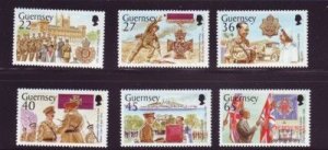 Guernsey Sc 777-782 2002 Victoria Cross Le Patourel stamp set mint NH