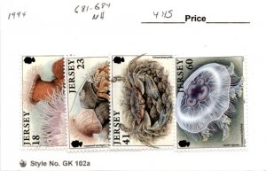 Jersey, Postage Stamp, #681-684 Mint NH, 1994 Marine Life (AB)
