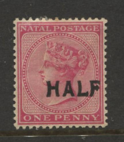 Natal -Scott 80 - QV Overprint Definitive-1895 -MNG - Single 1/2p on a 1p Stamp