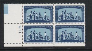 #2153 MNH Plate Block
