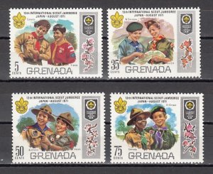 Grenada, Scott cat. 409-412. 13th World Scout Jamboree issue. LH