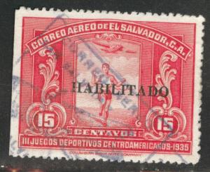 El Salvador Scott C41 Used  stamp from  1935