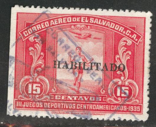 El Salvador Scott C41 Used  stamp from  1935