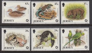 Jersey 806-811 Animals MNH VF