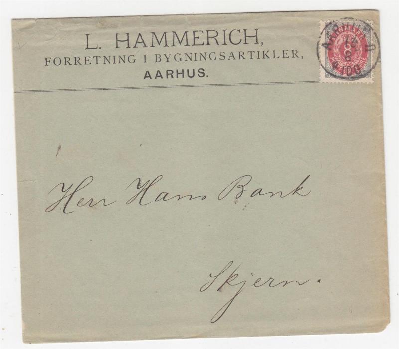 DENMARK, c1890 cover, 8o. AARHUS to Skjern.