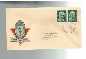 1961 Australia Antarctic First Day Cover  FDC to USA