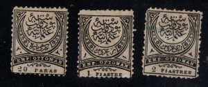 TURKEY Scott J36-38 MH* postage due stamp