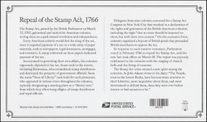 US 5064 Repeal of the Stamp Act 1766 forever sheet MNH 2016