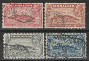 GIBRALTAR 1931 KGV THE ROCK SET PERF 13.5 X 14 USED