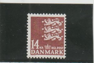 Denmark  Scott#  650  MNH  (1982 State Seal)