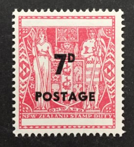 New Zealand 1963 #367, Postal Fiscal Stamp Surcharged, MNH.