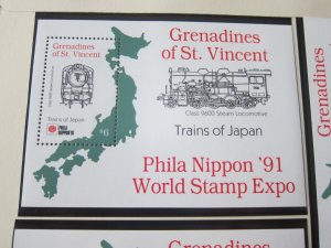 St Vincent Grenadines 1991 Sc 787-90 Train set MNH