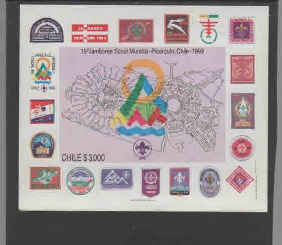 CHILE #1270A  1998 WORLD SCOUT JAMBOREE      MINT VF NH  O.G  S/S