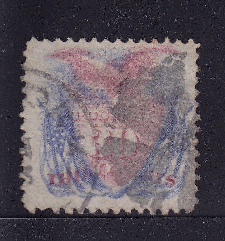 121 F-VF used neat cancel with nice color cv $ 425 ! see pic !