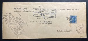 1926 Aparri Philippines First Return Flight Airmail Cover To Manila Via Madrid