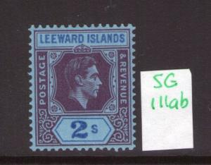 LEEWARD ISLANDS George VI 2/- SG111ab,single, multi-colour L/hinged