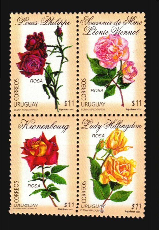 Rose Varieties flower plants flora URUGUAY Sc#1915 MNH STAMPS cv$12 KRONENBOURG 