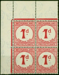 Bechuanaland 1932 1d Carmine SGD5 V.F MNH Corner Block of 4